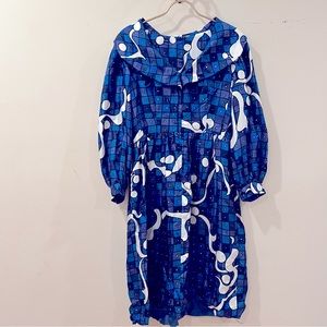 Vintage 1960s Abstract Psychedelic Print Dress